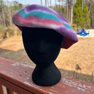 Multicolor Tie-Dye Beret